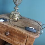 Lampe pied bronze laiton doré