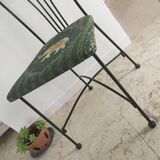 Vintage cast iron garden chair