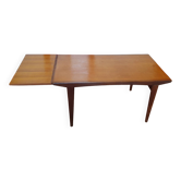 Scandinavian style extendable teak table
