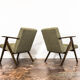 Pair Of Mid Century Oak Armchairs 1960's