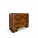 Walnut burl commode, Italian Art Deco, 1940s.