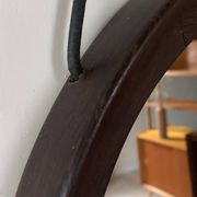 Vintage Scandinavian round wall mirror