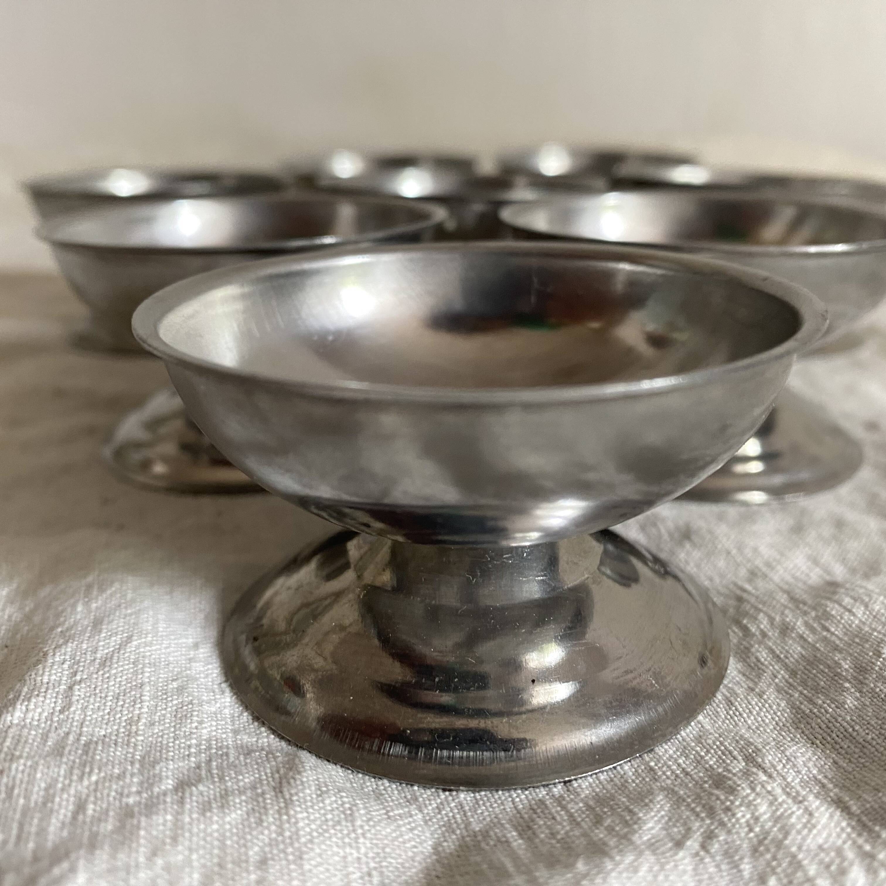 Petites coupes à glace en inox 1 boule