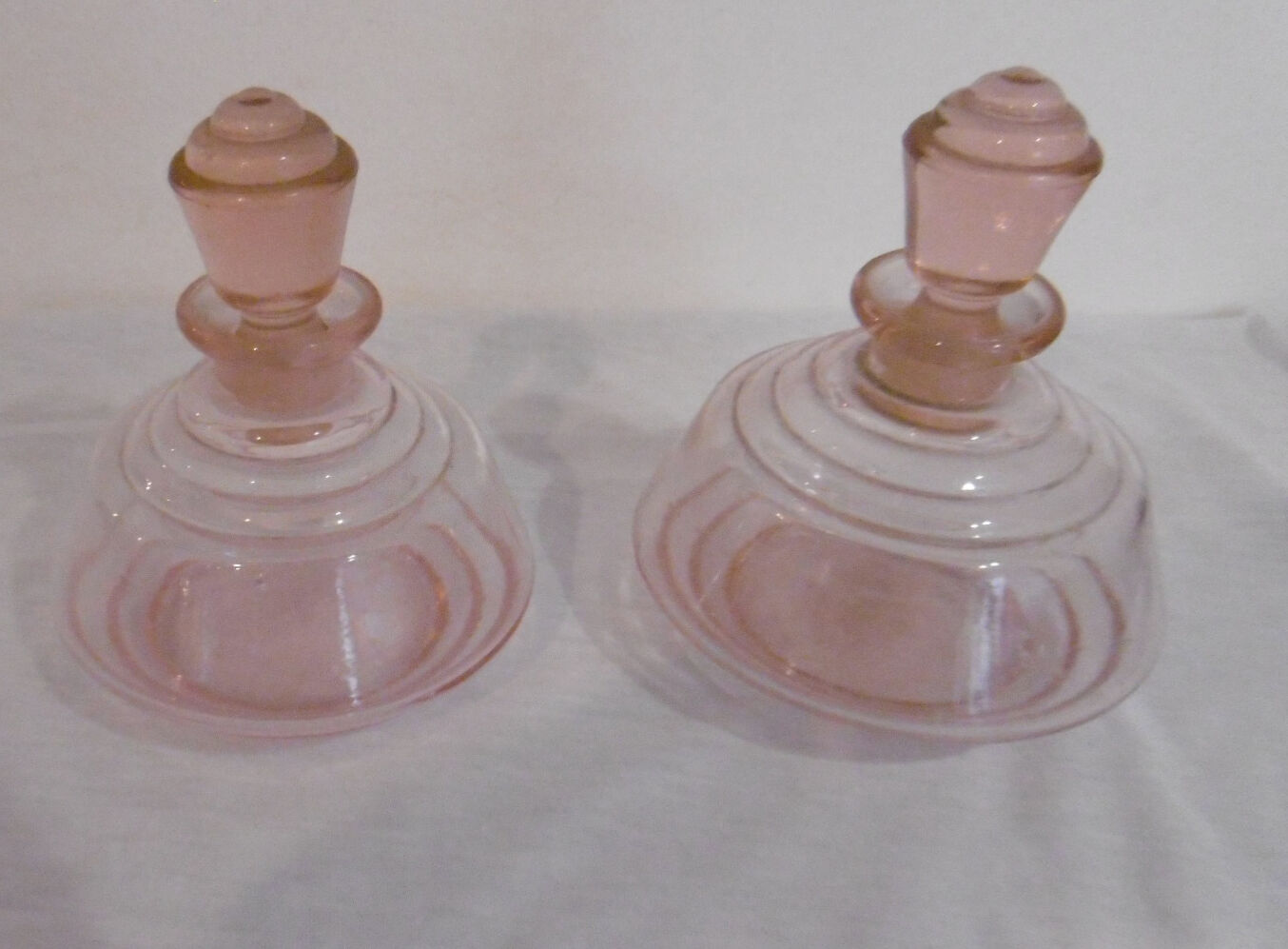 Paire de flacons art deco en verre