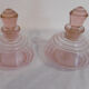 Paire de flacons art deco en verre