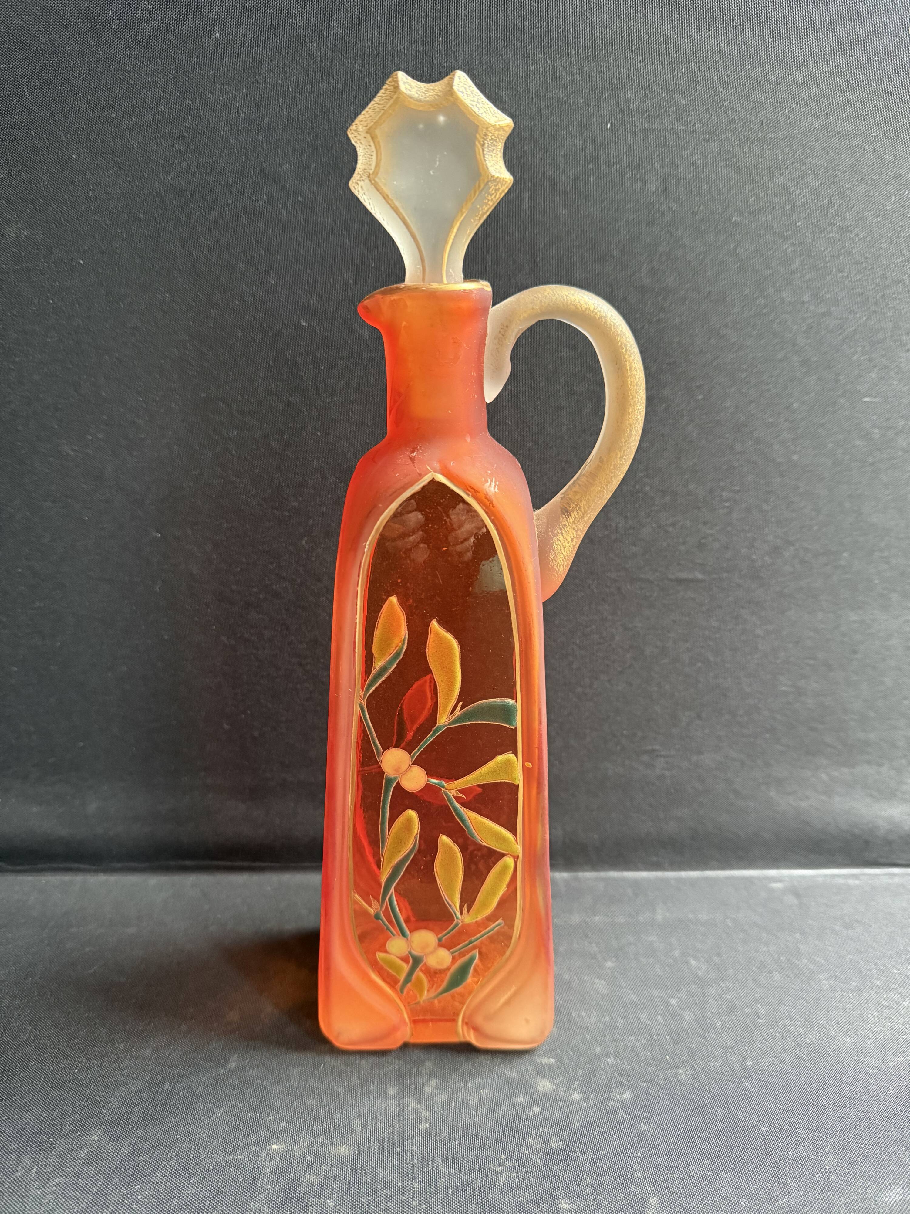 Enamelled carafe – In the style of FT Legras or Daum (E. Lachenal)