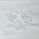 wedding set: sheet and 2 CS monogram pillowcases