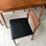 Mid century 1960’s dining table and 4 dining chairs by Nathan