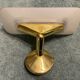 Brass Satinated Glass Sconces, 1980s, Set of 2