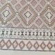 Handmade diamond pattern beige carpet 125x166cm