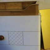 Art deco sideboard in maple, leather and  glass. Laszlo Hoenig, London 1940