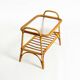 Lovely small Italian 60s bamboo side or coffee table with a iced glass top