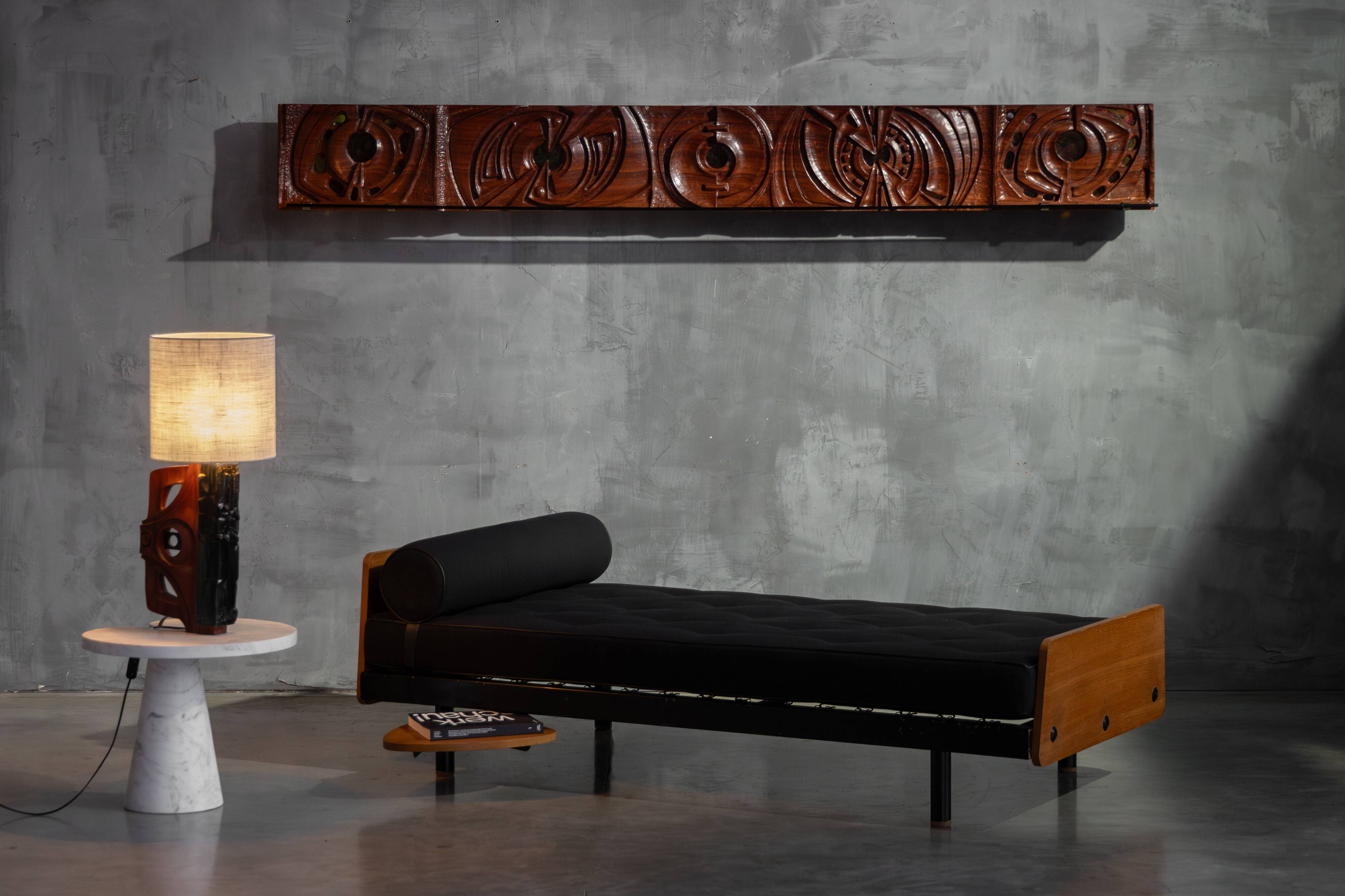 Carved wooden wall panel by Gianni Pinna, Italy, 1970s
