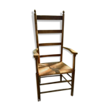 Mulched wooden armchair