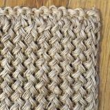 Tapis fait main en fibre naturelle de feuille de palmier fique tricoté