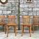 Série 4 chaises en bois  1950