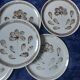 6 dessert plates glazed stoneware from Sarreguemines, Art workshop, model Jocelyne - vintage