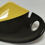 Empty pocket anthropomorphic ceramic black and yellow design 50s