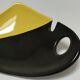 Empty pocket anthropomorphic ceramic black and yellow design 50s