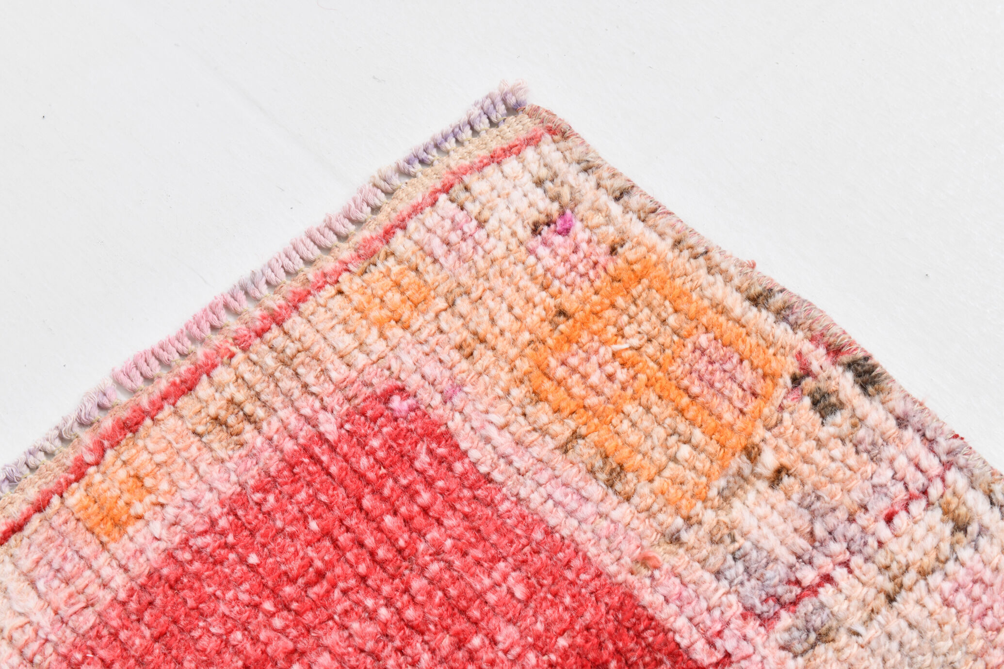 2x10 Pink & Red Classic Runner Rug,76x299Cm