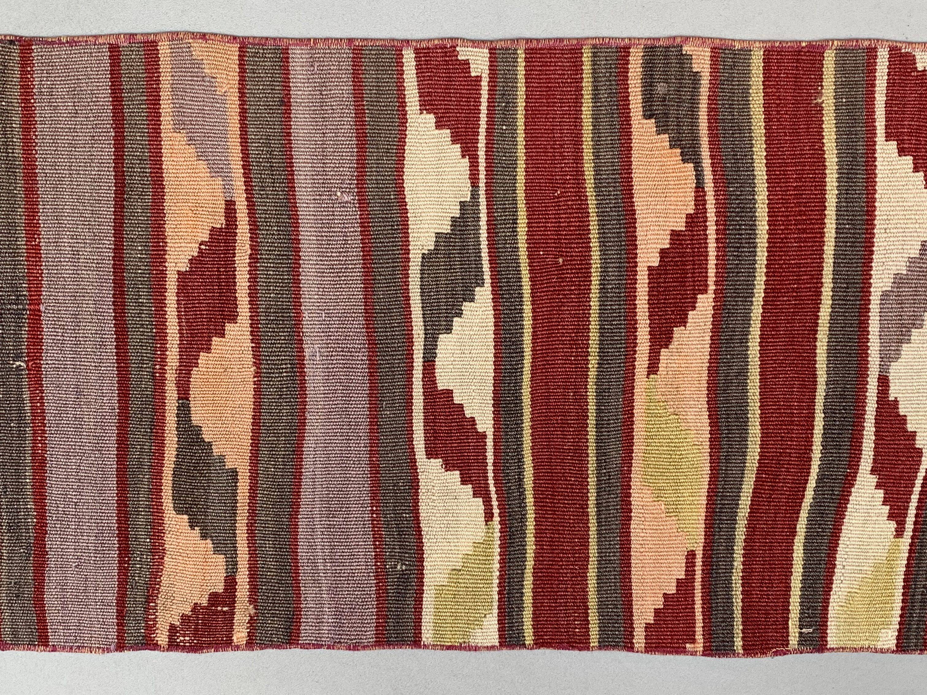 Old Turkish narrow Kilim Runner 270x53 cm shabby chic, vintage kelim