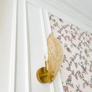Applique murale feuille en verre de Murano ambré