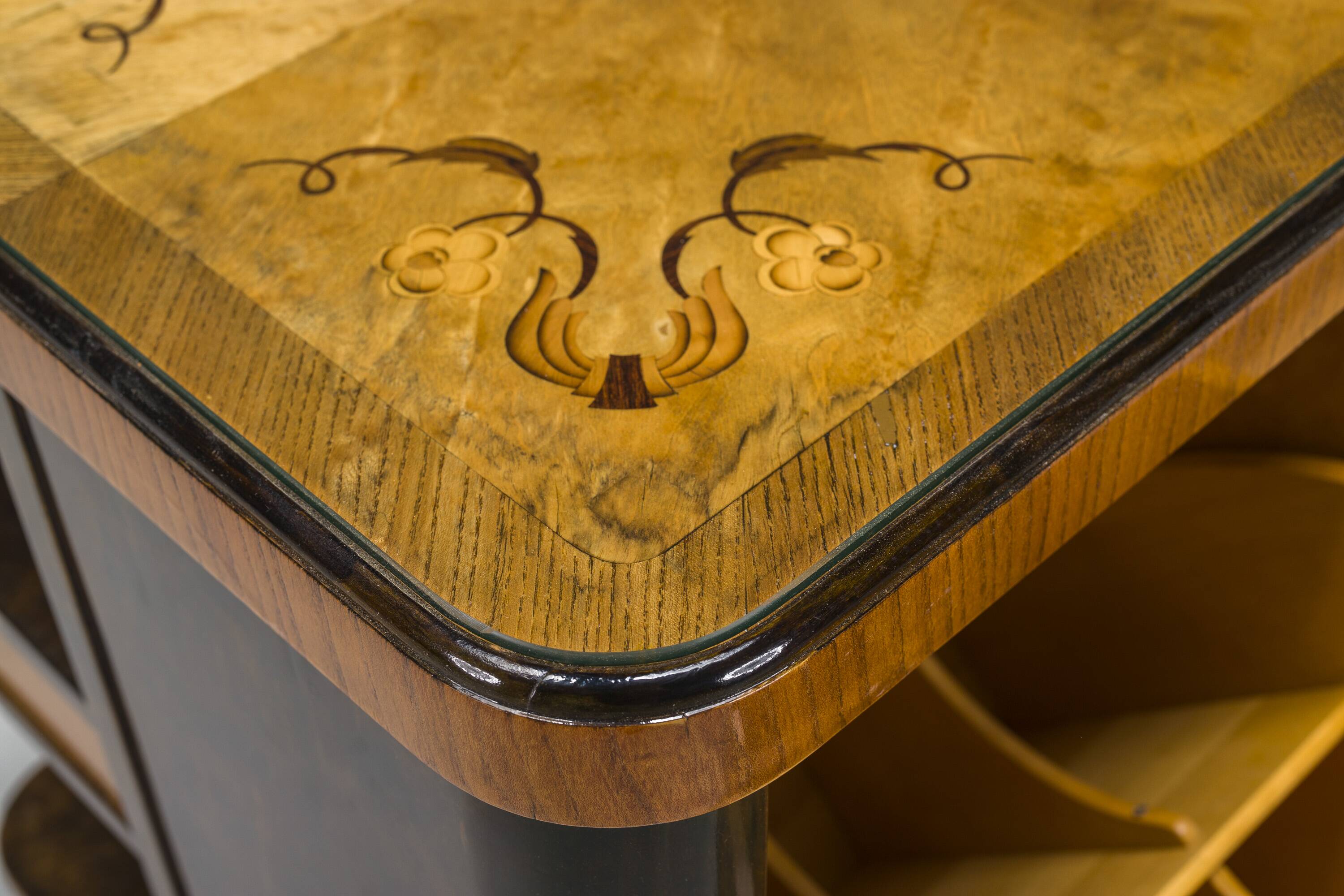 Art Deco Bar Cabinet with Inlays, 1930s