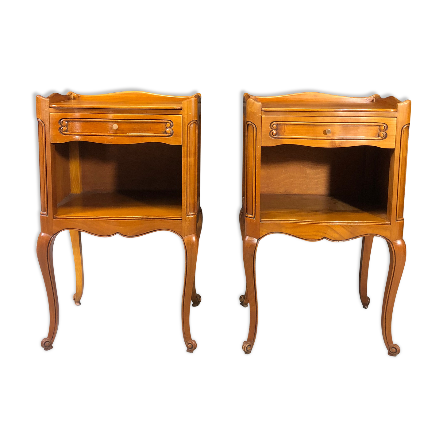 Pair of wooden bedside tables
