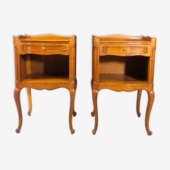 Pair of wooden bedside tables