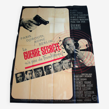 Affiche cinéma originale "Guerre Secrète" 1965 Bourvil 120x160 cm