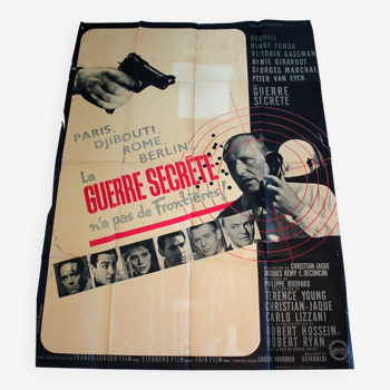 Original cinema poster "Secret War" 1965 Bourvil 120x160 cm