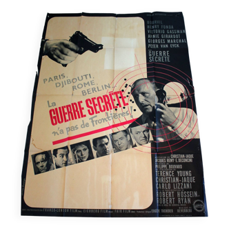 Affiche cinéma originale "Guerre Secrète" 1965 Bourvil 120x160 cm