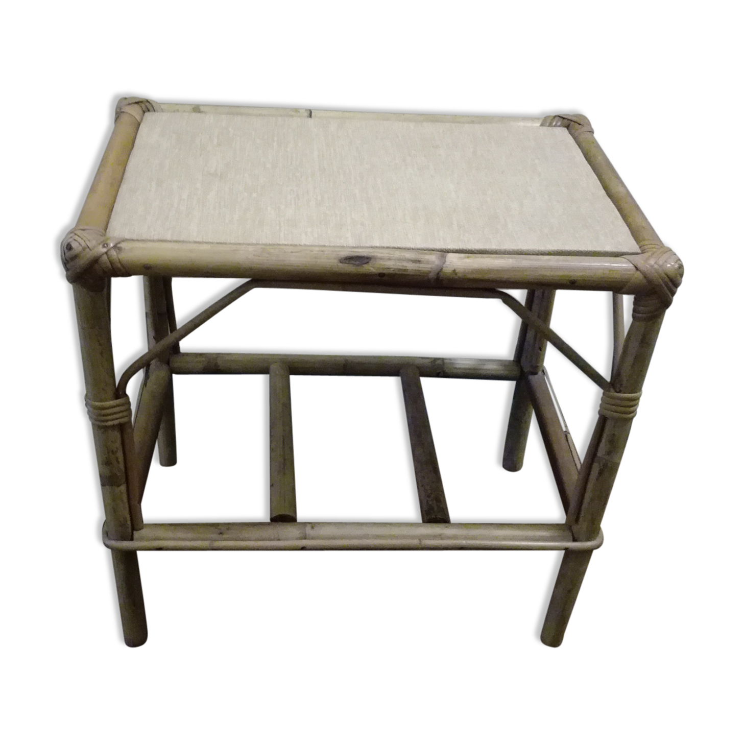 Table d'appoint en bambou vintage