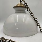 Large opaline pendant light