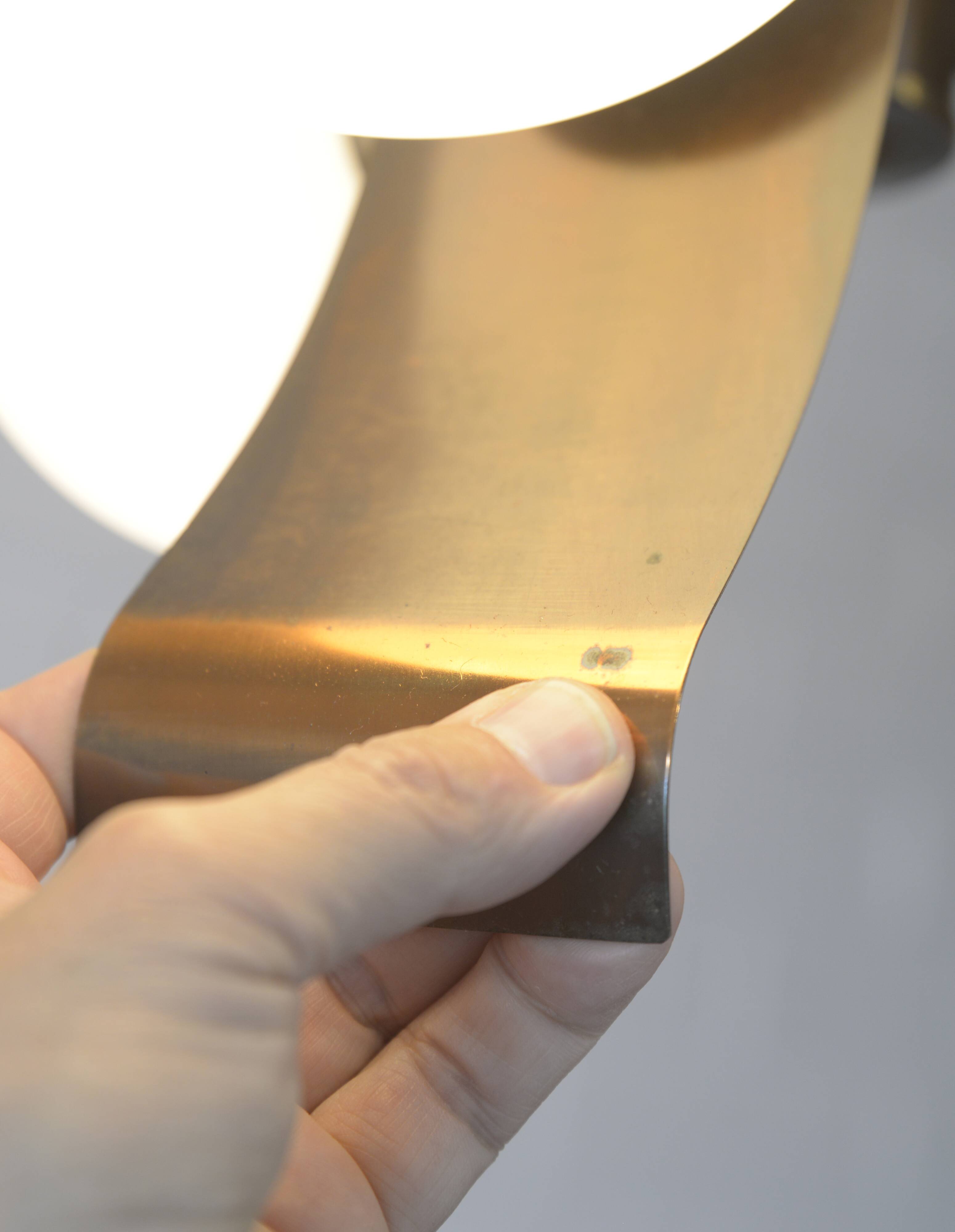 Vintage Pendant Light Yugoslavia 1970 Hanging Lamp Brutalist Copper Sputnik