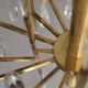 Italian brass chandelier with glass icicles from Sciolari, 1970