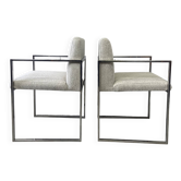 Paire de fauteuils design 70's