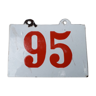 enamel plate number 95