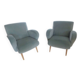 Pair of velvet armchairs design BRANCO On BRANCO Mid-century style