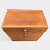 Vintage chest of drawers in solid raw wood from 1950