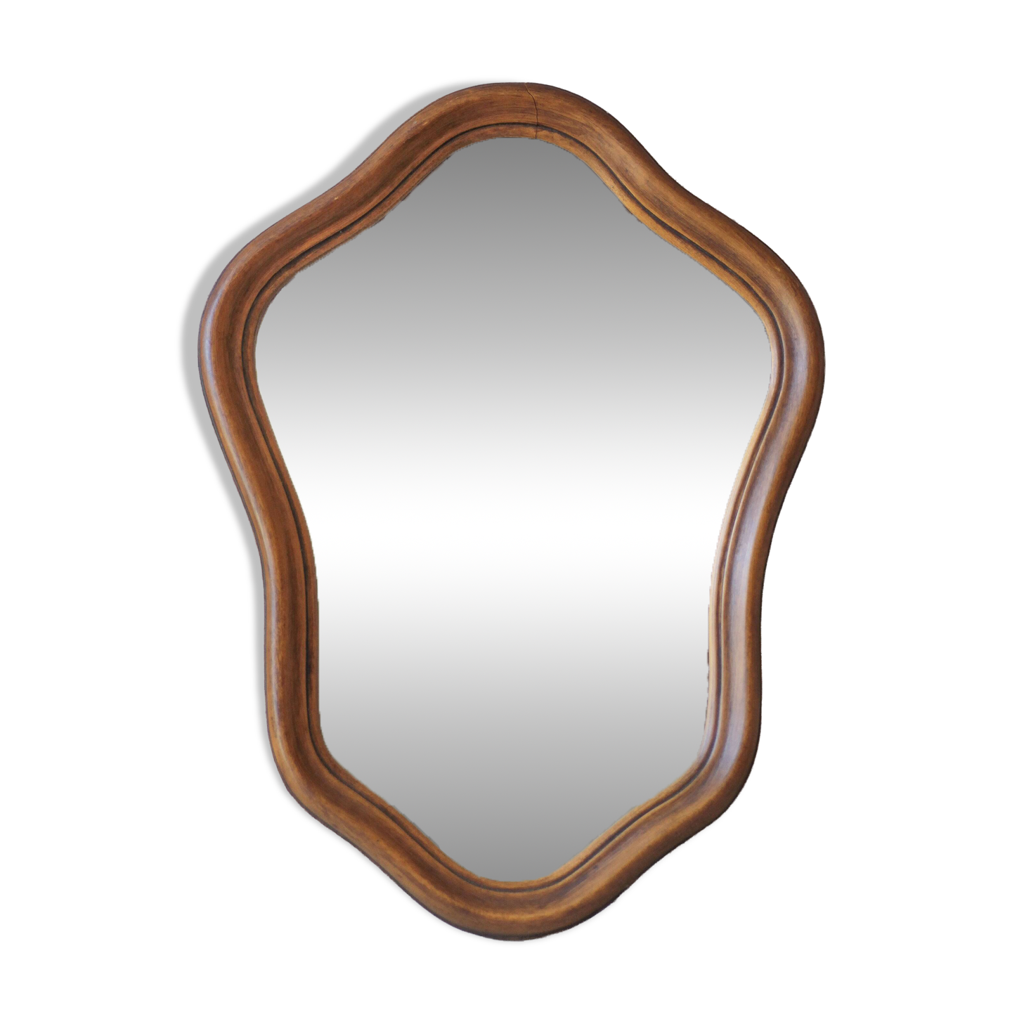 Miroir mural, forme chantourné