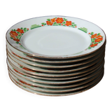 Assiettes à dessert en porcelaine de Limoges