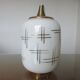 Hanging opaline white gold geometric patterns 60s 70s