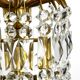 XL Mid Century brass crystal glass chandelier, Vereinigte Werkstätten