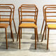 Série de six chaises bistrot métalliques 1950’