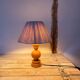 Lamp in wood and recycled cotton