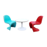 Salon enfant avec table et paire de chaises Panton vintage