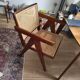 Scandinavian armchair in rattan & solid birch – Swedish vintage