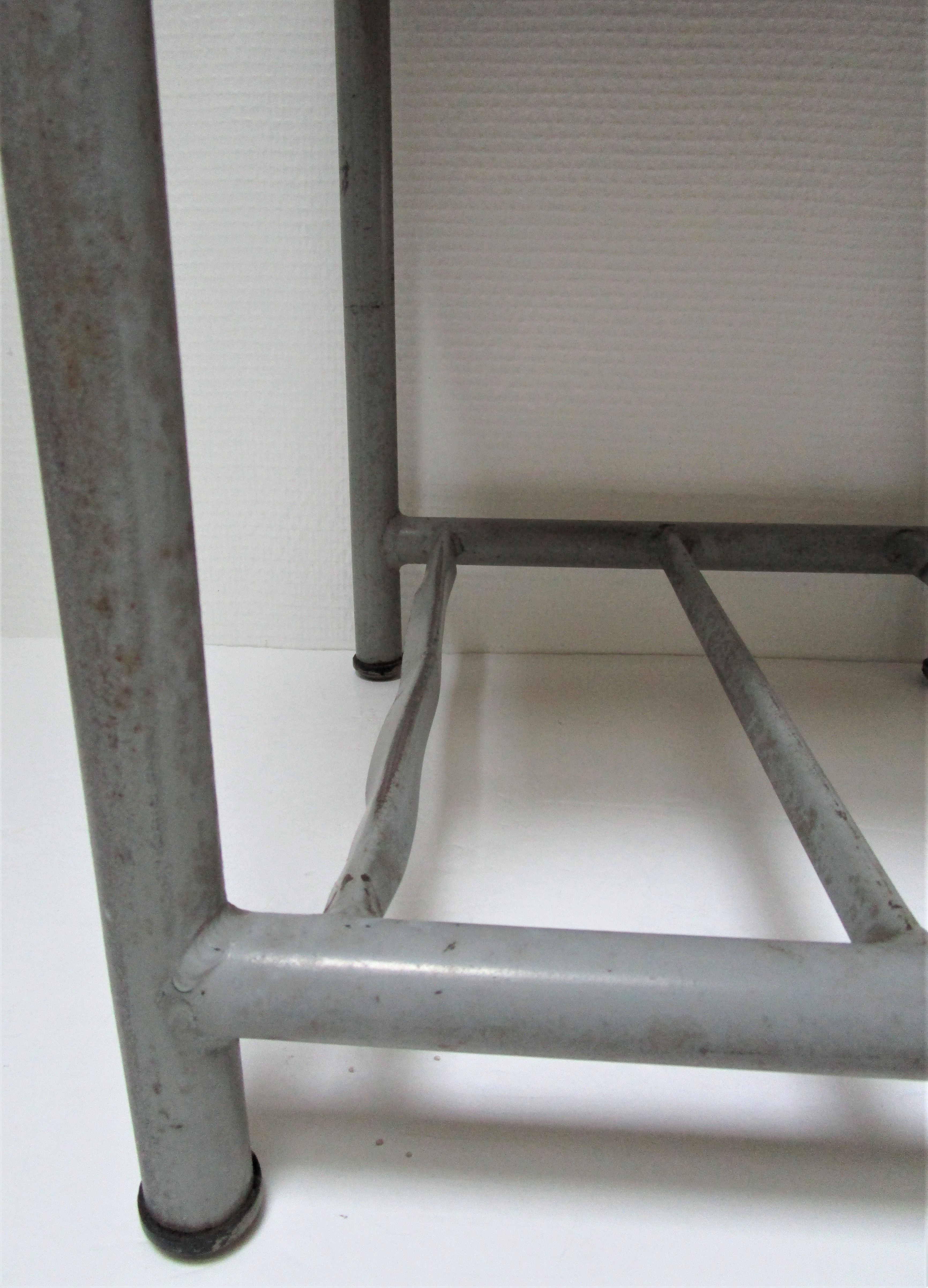 Bedside of boarding school wood vintage metal 50 s