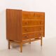 Danish teak dresser with hidden vanity and lights, 1960s